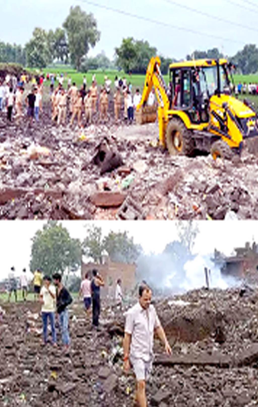 पटाखा फैक्ट्री में धमाके से 11 की मौत 18 घायल विभिन्न विभागों के कर्मचारी राहतबचाव कार्य में जुटे